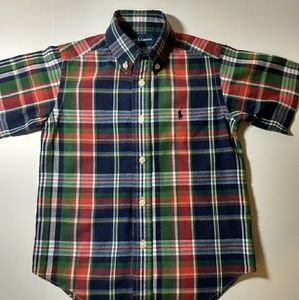 Boys Plaid Ralph Lauren Polo Shirt